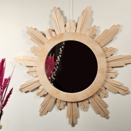 Popsicle Stick Sunburst Mirror