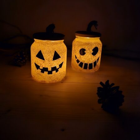 Halloween Pumpkin Jar Lanterns