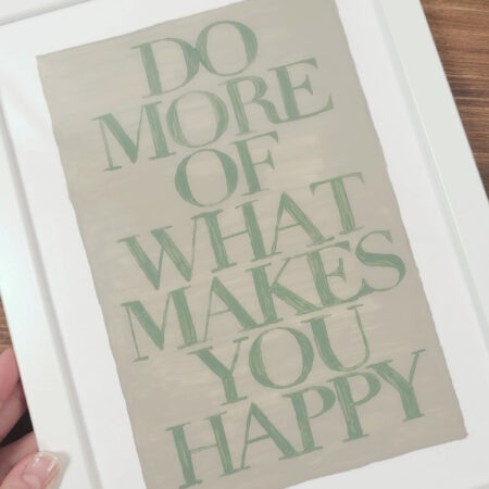 Decorative Wall Quote | Reverse Glass Painting